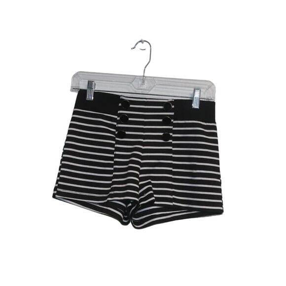 Monteau Black Pinstripe Shorts Sz M - Picture 1 of 9